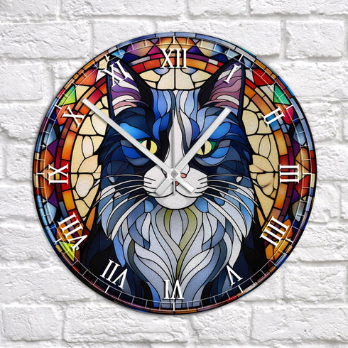 Cat British Shorthair Suncatcher Effect Clock